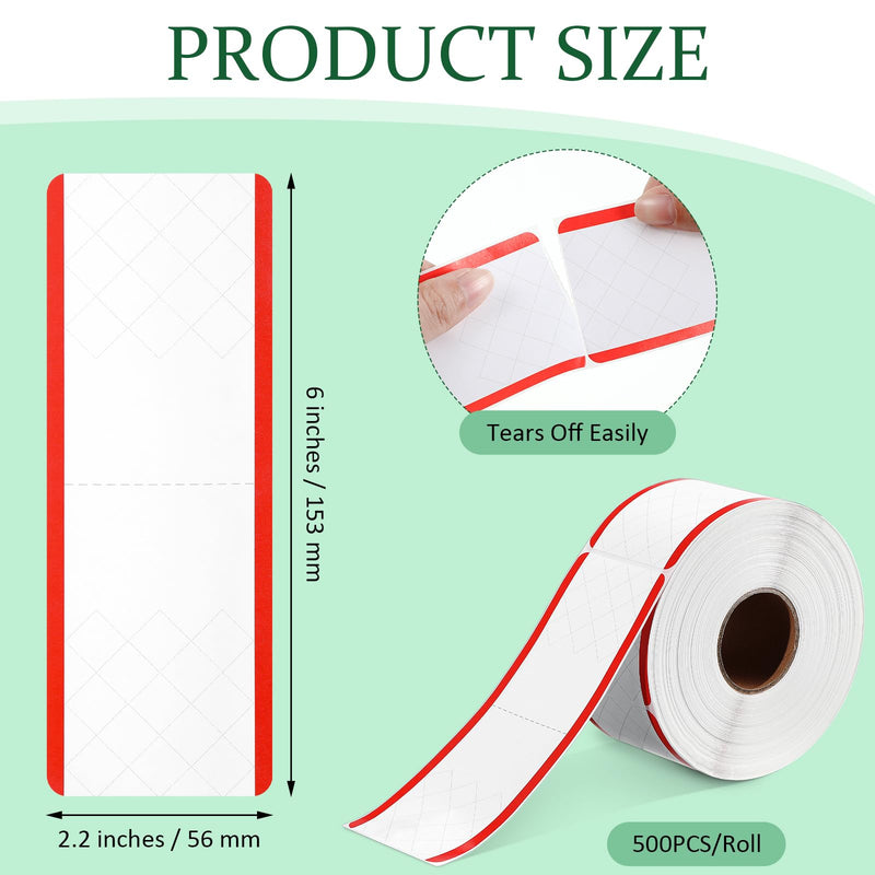 ReliThick 500 Pcs Tamper Seal Stickers 2.2'' x 6'' Tamper Evident Thermal Labels Proof Stickers Evident Safety Seal Writable Adhesive Proof for Drink Gift Packing