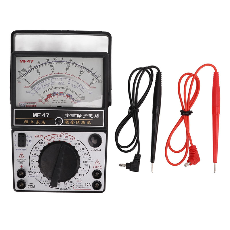 [Australia - AusPower] - KIMISS MF47 Analog Multimeter for Industry, Pointer Type Voltmeter, Internal Magnetic Design, Professional Electrical Testing Tool 