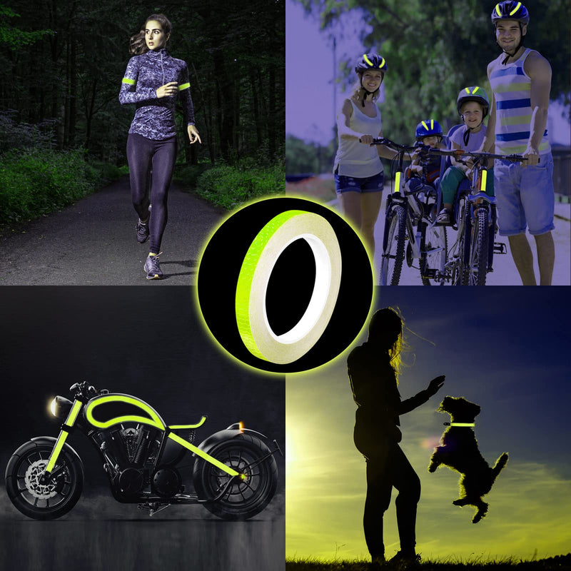 Yellow Fluorescent Reflective Tape,0.5 Inch×15 Feet Reflector Strips,High Visibility Outdoor Waterproof Self-Adhesive Reflective Tape for Bikes Cars Ships Motorcycles… 0.5 Inch×15 Feet Fluorescent Yellow