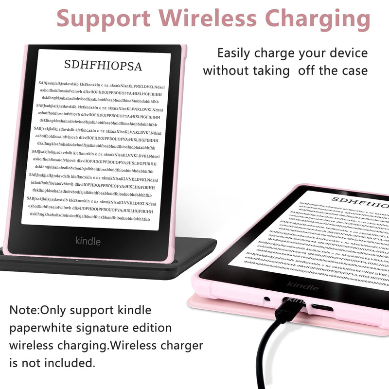 [Australia - AusPower] - COO Case for 6.8” Kindle Paperwhite Premium Lightweight PU Leather Book Cover with Auto Wake/Sleep for Kindle Paperwhite 11th Generation 6.8" 2021 Released Pink 