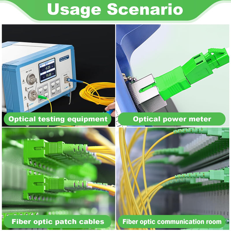 SC LC Adaptor, Fibre Optic Cable Adapter, SC/APC to LC/APC Male (Pack of 2) | Hybrid fibre optic adapter plug, low insertion loss, efficient and stable, compatible with fibre optic cable, distributor