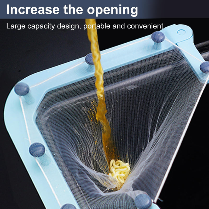 [Australia - AusPower] - Kitchen Sink Triangle Tri-Holder Filter, Sink Strainer, Sink Drain Strainer, with a Triangular Blue Frame and 200 Pieces Large Filter Mesh Bags for Kitchen Leftovers 