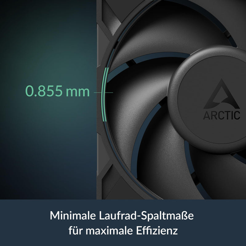 ARCTIC P12 Pro PST LN (Pack of 5) - Low-Noise 120 mm Premium PC Fan | PWM case fan, case fan, Y-cable splitter, 450-2000 rpm, 0 rpm <5% PWM, hydrodynamic plain bearing, 4-pin 5 Stück