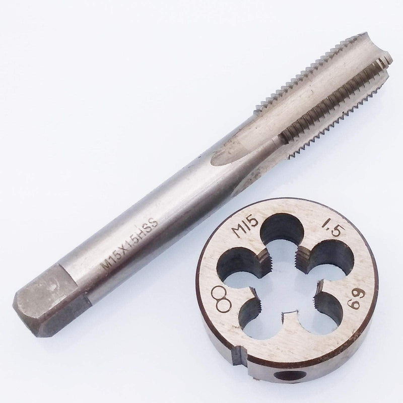 [Australia - AusPower] - HSS M15 x 1.5mm Tap and M15 x 1.5mm Die Metric Thread Right Hand 