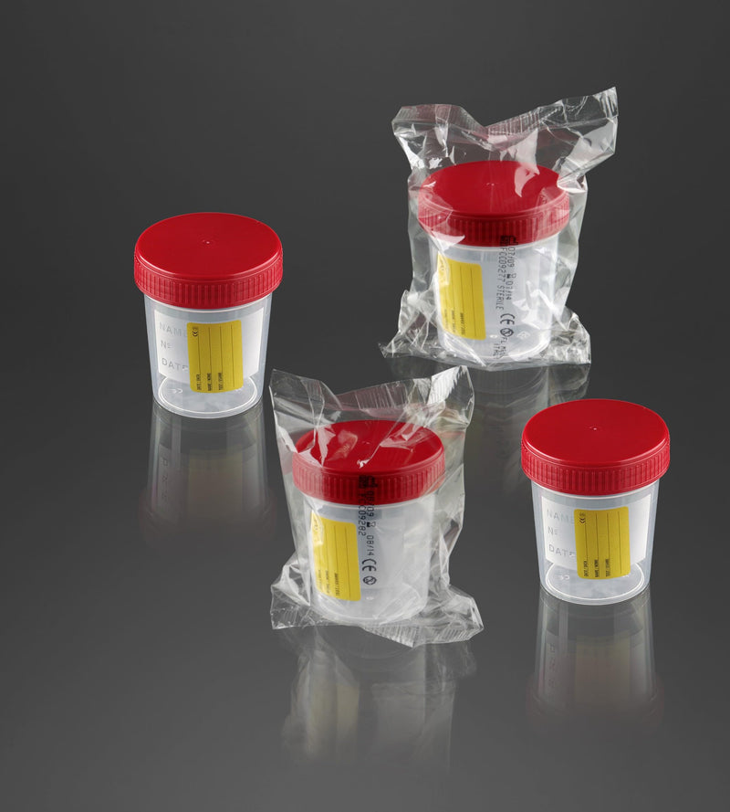 [Australia - AusPower] - Sterile Urine Containers 4 Pack 120ml with Airtight Screw Cap 