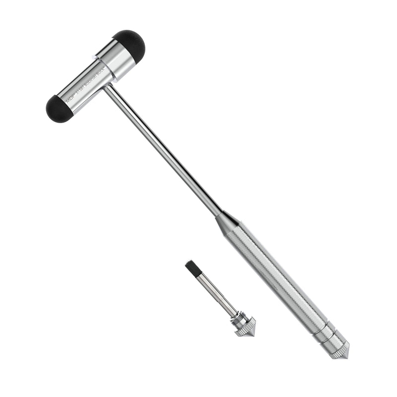MDF Instruments Babinski Buck Neurological Reflex Hammer with built-in brush for cutaneous and superficial responses - Black (MDF515BT-11)