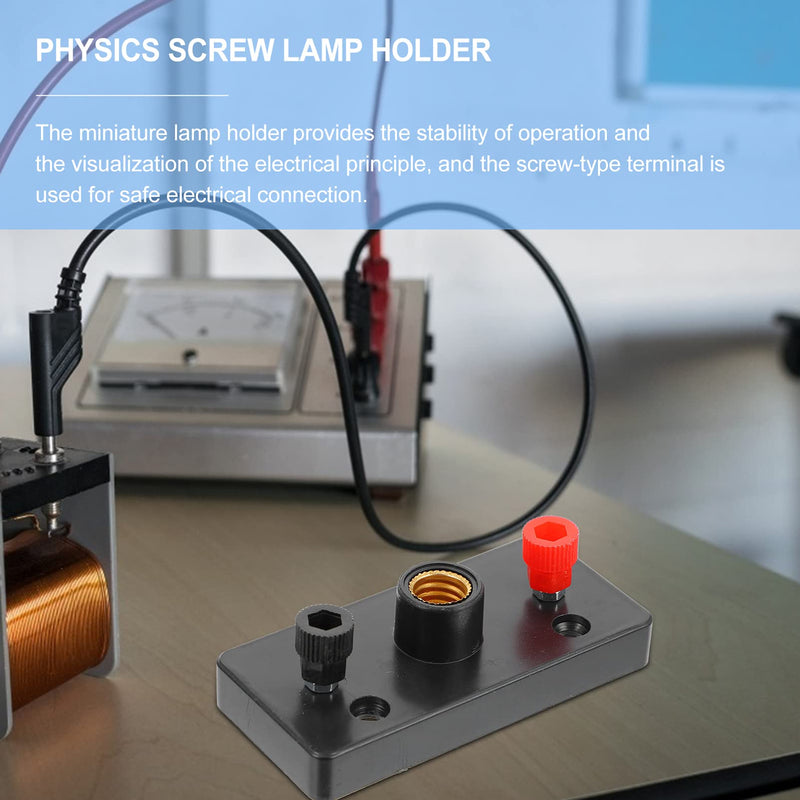 [Australia - AusPower] - Physics Laboratory Physics Laboratory 10PCS Mini Screw Bulb Socket Lamp Holder with Terminal, Physics Electrical Experiment Supplies Electricity Teaching Instruments 
