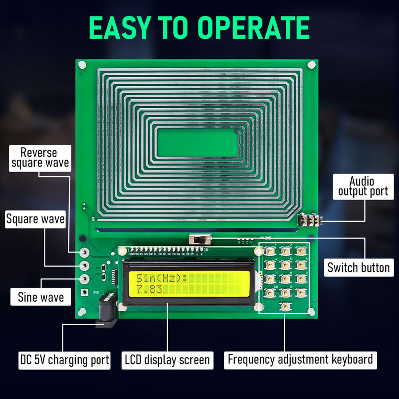 [Australia - AusPower] - Frequency Generator for Healing, Schumann Wave Resonance Generator, Frequency Healing Devices, Adjustable Sine Wave Resonance Generator, Ultra-Low Frequency Pulse Generator 