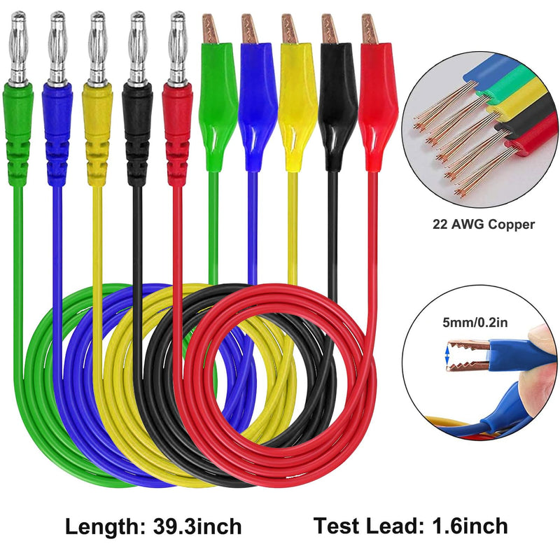 [Australia - AusPower] - 31PCS Back Probe Kit, Banana Plug to Copper Alligator Clip Automotive Test Leads Set, Insulation Wire Piercing Probes, Test Wires for Car Repairing Diagnostic Circuit Testing (30) 30 
