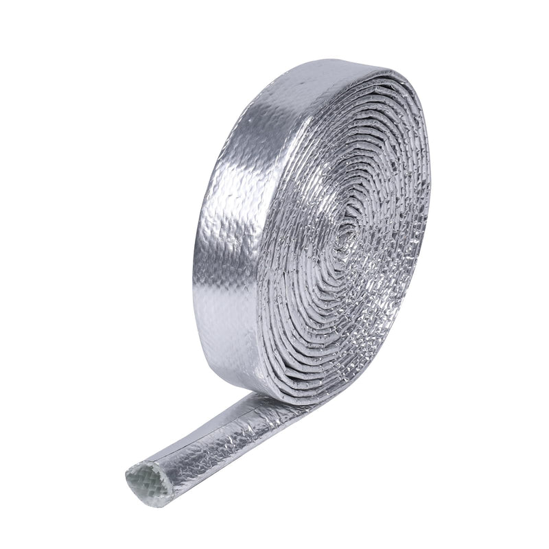 Automotive Heat Shield Sleeve High Temp Sheathing Heat Resistant Wire Protectors Aluminum Foil Heat Wrap For Automobile Engine Wires(1/2"-12ft) 1/2" 12Ft