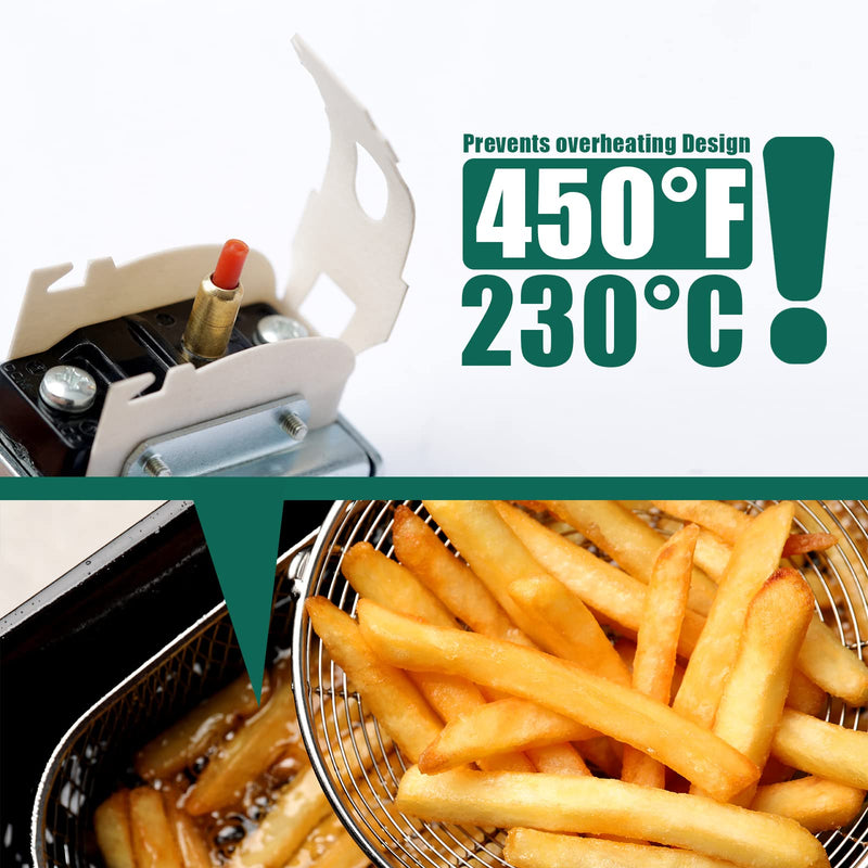[Australia - AusPower] - PP10084 high limit thermostat fryer switch Lchmo5030 compatible with Pitco Fryer, 1/4" Thread Mpt Stuff, 450°F/230°C Hi Limit Safety Thermostat 5225-11B fit for VF35 MGII SG14 35C 45C+ 18S 18 E500D 