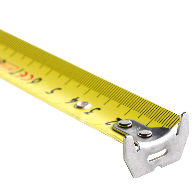 SOLA PRO-TM Tape Measure 5 m / 19 mm Robust Professional Tape Measure with Belt Clip Steel Tape Painted Yellow with mm Scale Accuracy Class I Roll Meter with Movable End Hook Length 5 m / 19 mm