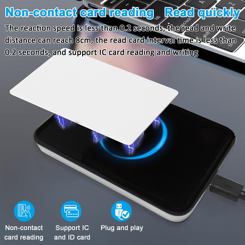 [Australia - AusPower] - RFID Reader Metal Case ID IC Card Reader 125KHz/13.56Mhz Reader Scanner Long Range Dual Frequency Reads TK4001 EM4100 NFC Card MFS50S70 and Other 14443A Protocol Tags 