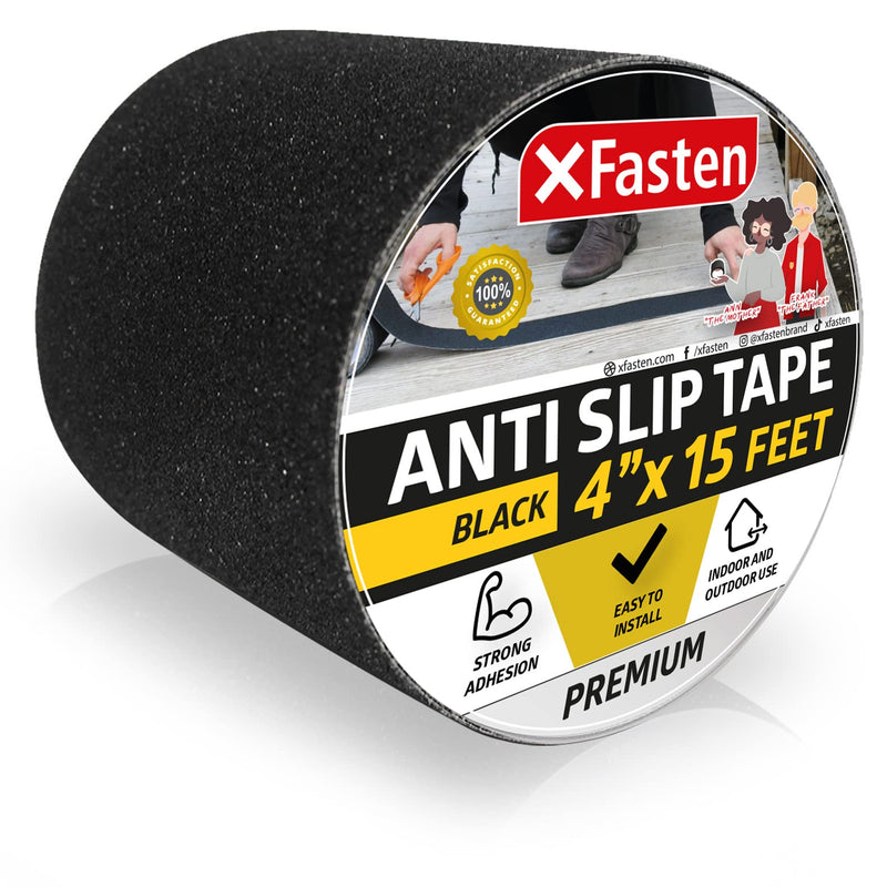 XFasten Season’s Greeting’s Starter Pack Gifts for Mom: Double Sided Carpet Tape 2 Inch x 40 Yards Bundle with Black Anti Slip Tape 4 Inch x 15 Feet