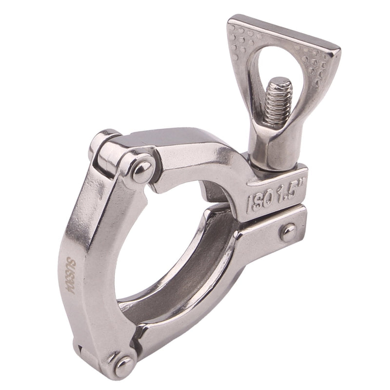 [Australia - AusPower] - DERNORD 1.5 Inch Three Segment Sanitary Clamp Stainless Steel 304 Tri Clamp Clover ((Tri clamp: 1.5 Inch)) Tri clamp: 1.5 Inch 