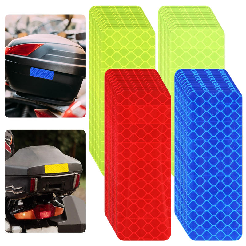YUXIANLB 80 PCS Reflective Safety Tape Stickers, High Visibility Reflective Tape, Waterproof Warning Safety Reflector Tapes for Car Trailer Truck Bike Motorcycle Helmet