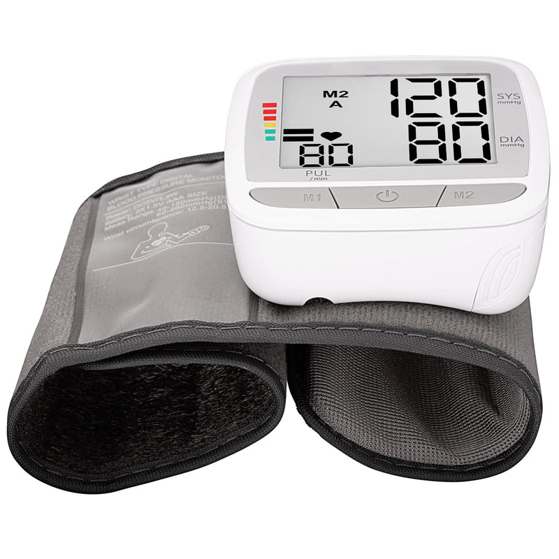 [Australia - AusPower] - Novamedic Digital Blood Pressure Monitor, Accurate BP Machine with Adjustable Wrist Cuff & Large LCD Display, Automatic 90x2 Reading Memory, for Home Use and Medical Supplies, Batteries Included. 