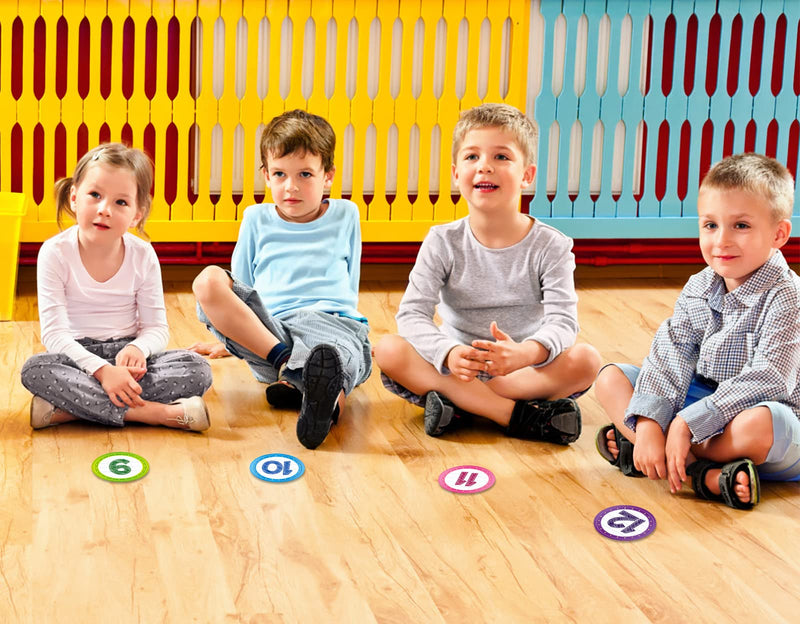 [Australia - AusPower] - FaCraft Line Up Spots for Classroom Floor - 36pcs Classroom Line-up Stickers Number Spot Stickers Markers for Teacher Kindergarten Preschool Elementary Classroom 