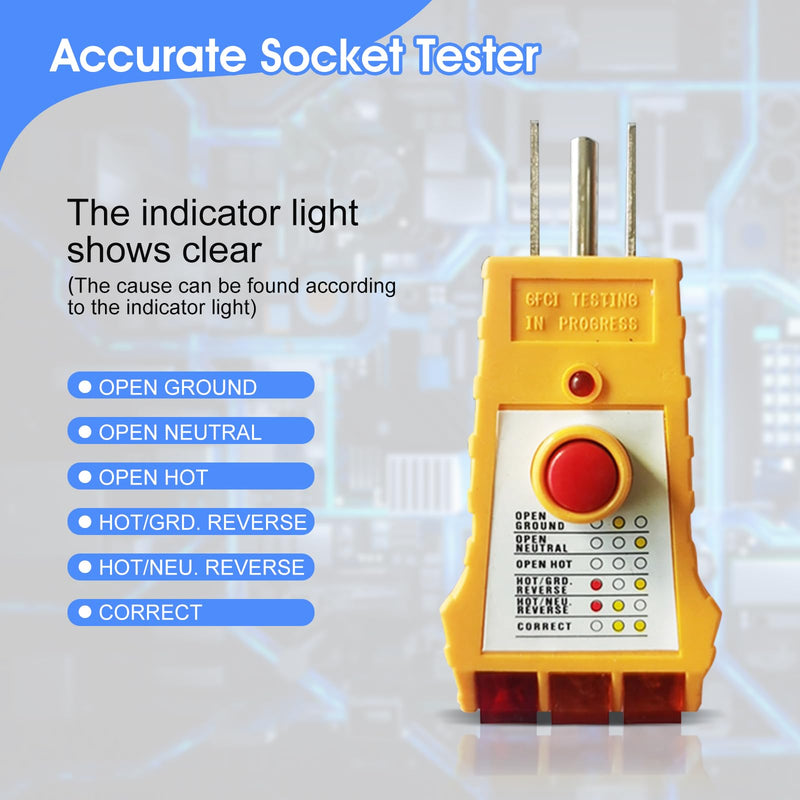 [Australia - AusPower] - Electrical Test Kit, 2000pF~200μF Capacitor Tester, Outlet Tester, Non-Contact Test Pen with Multi-Function Circuit Detection, Manual Range, Back Light, Auto Off for Electrician, DIY & HVAC 4070L-Set 