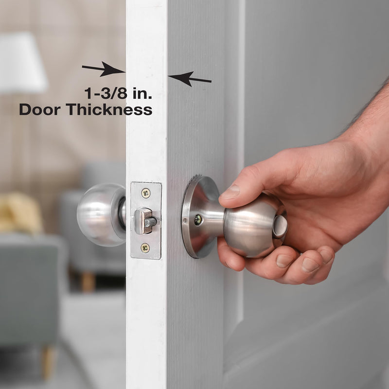 Prime-Line U 9587 Stainless Steel Lock and Door Reinforcement Plate for 1-3/8 In. Thick Doors, Stainless Steel Finish (Single Pack) 1-3/8"