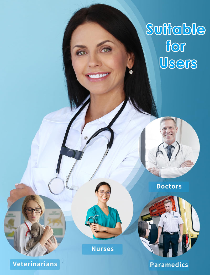 [Australia - AusPower] - Stethoscope Clip for Medical Professionals, Secure Attachment for Doctors, Nurses, and Students - Compatible with 3M Littmann Classic III, Lightweight II S.E Lightweight and Stylish Design Blue 