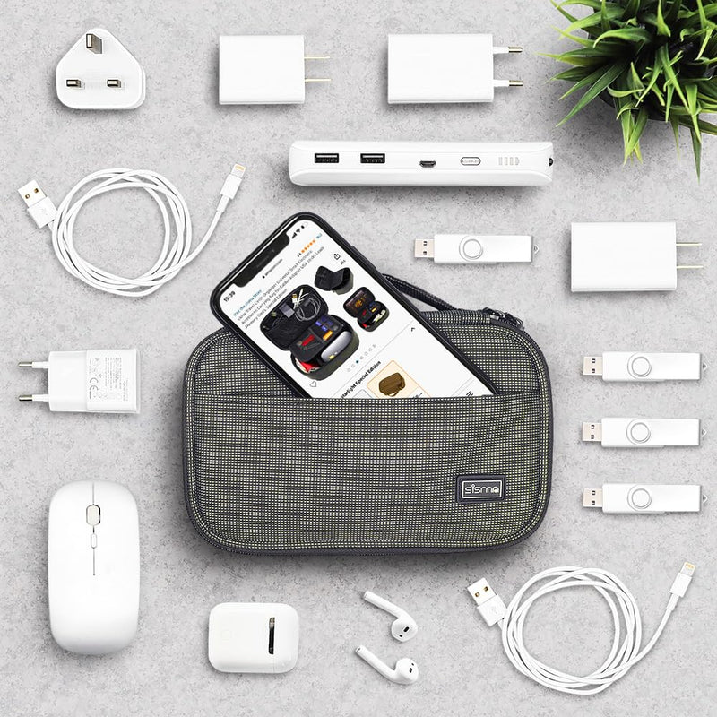 [Australia - AusPower] - sisma Travel Electronics Organizer Small Electronic Accessories Carrying Bag for Cords Phone Chargers Cables Earbuds Adapter Mouse - Special Edition Starlight Special Edition 