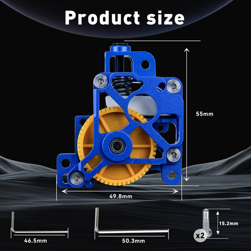 Bamboo Lab x1 p1 Metal Extruder Kit CNC Metal Hollow Lightweight Extruder Shell for Bamboo Lab X1/P1 Series,3D Printer with Hardened Steel Extrusion Dual Gear for Increased Extrusion Force with