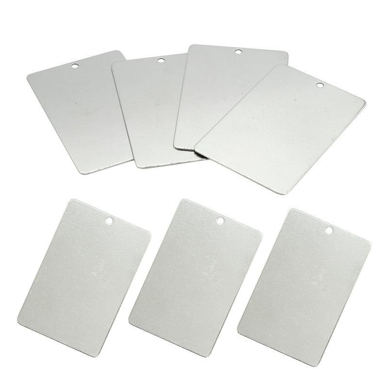 2 x 3 Inch Metal Engraving Blank Tags Rectangle Stamping Blanks 25 Pack