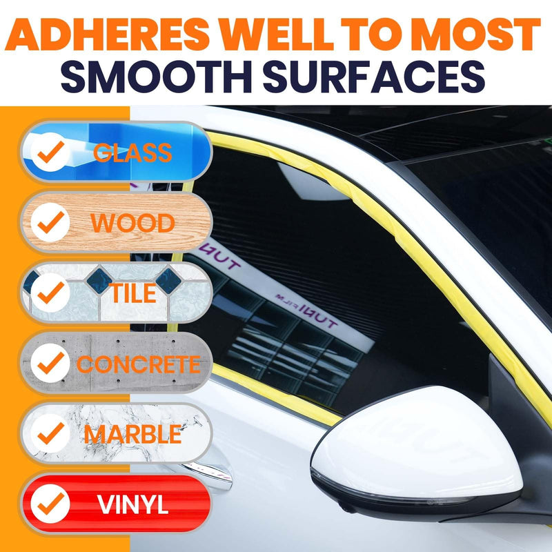 ADHES Orange Washi Masking Tape, 0.74in x 60yds x 6rolls, Paint & Surface Protection Tape, Easy Tear, No Residue Painters Tape for DIY, Home, Wall, Furniture, Craft Projects
