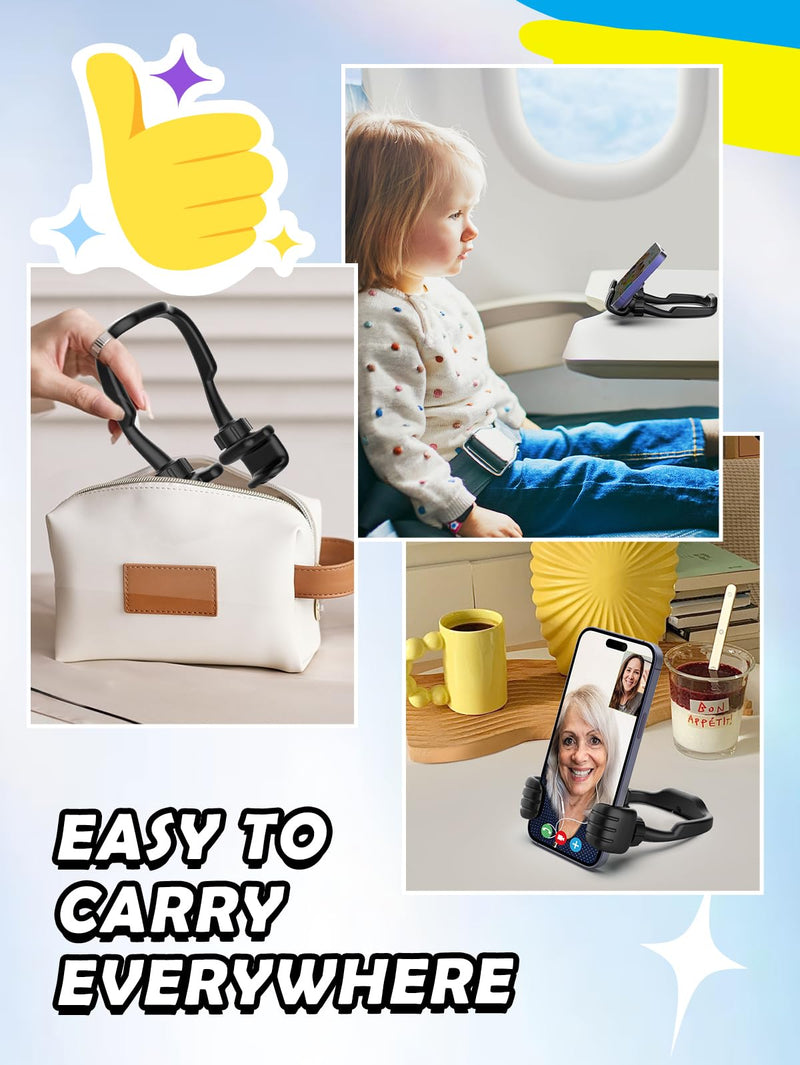 [Australia - AusPower] - Graduation Gifts for Her Him 2024 College High School Masters Degree Thumbs up Lazy Phone Stand Holder Funny Gadgets Teens Boys Girls Kids Dad Father Mother Husband Wife Adults Men Who Have Everything Black 