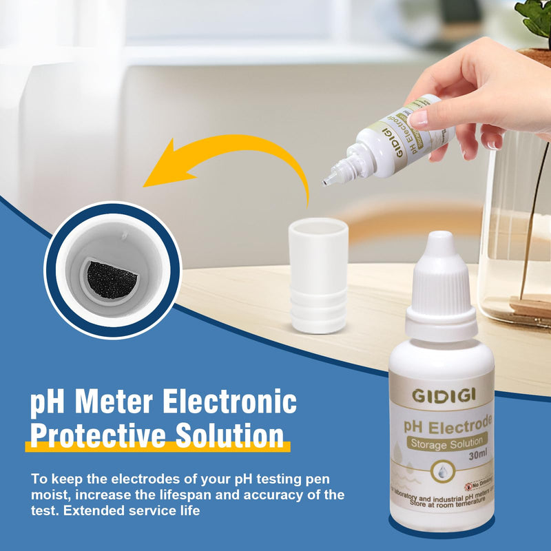 [Australia - AusPower] - pH Meter for Food,Digital pH Meter for Fermentation,Hot Sauce pH Meter Calibration Solution Kit,Includes pH 7.00, 10.01 and pH Electrode Protection Solution 