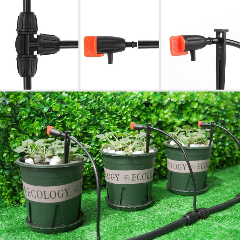 [Australia - AusPower] - Drip Irrigation Inline Dripper for 1/4" Drip Irrigation Tubing, 35 Pieces Adjustable Drip Emitters Micro Drippers for Drip Irrigation Gardening System Maintain Constant Flow Irrigation Dripper 