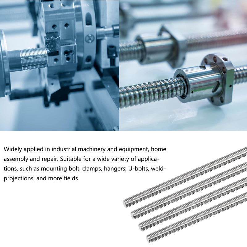 [Australia - AusPower] - TOP-VIGOR 2Pcs M10-1.5 x 400mm Length Fully Threaded Rod, 304 Stainless Steel Right Hand Threads Rods, Fully Studding Rod Bar for Anchor Bolts, Clamps, Hangers and U-Bolts M10 x 400mm 