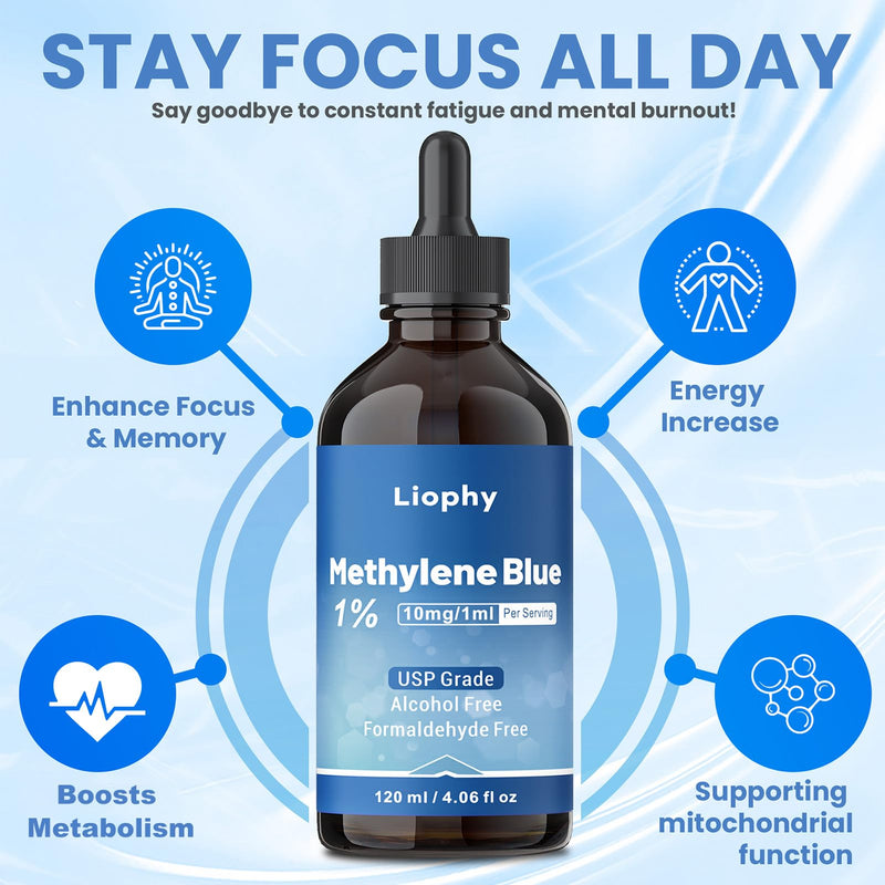 Methylene Blue, Methylene Blue Droplet, 1% USP, 4.06 Fl Oz