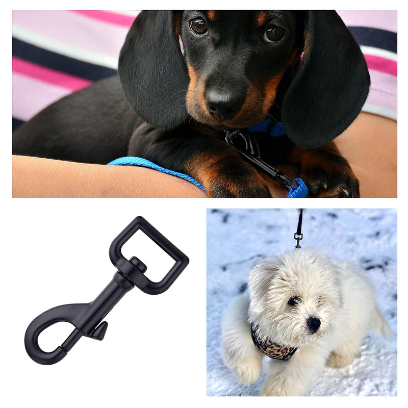 [Australia - AusPower] - Swivel Eye Bolt Snap Hooks Black Heavy Duty Dog Leash Clips Dog Leash Clasp Dog Leash Snaps Hooks Trigger Clip Trigger Snaps 3/4 in 4pcs 