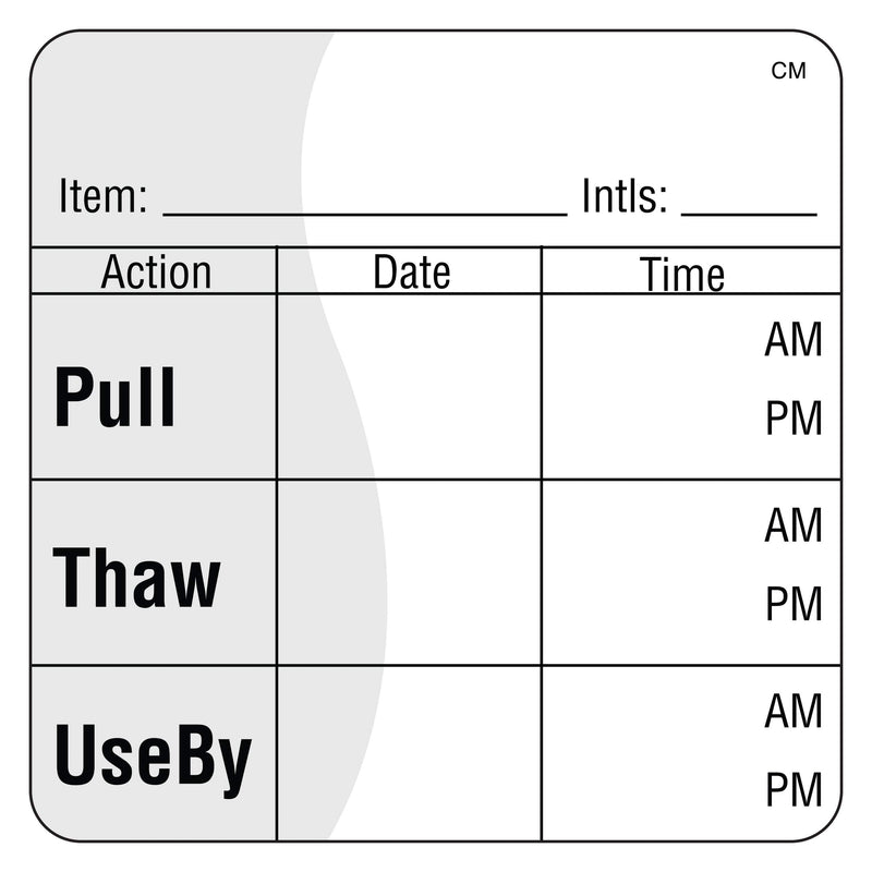 DayMark Safety Systems-IT112461 Pull/Thaw/Use by Freezable Label, 2" x 2" (Roll of 500) 2" x 2"