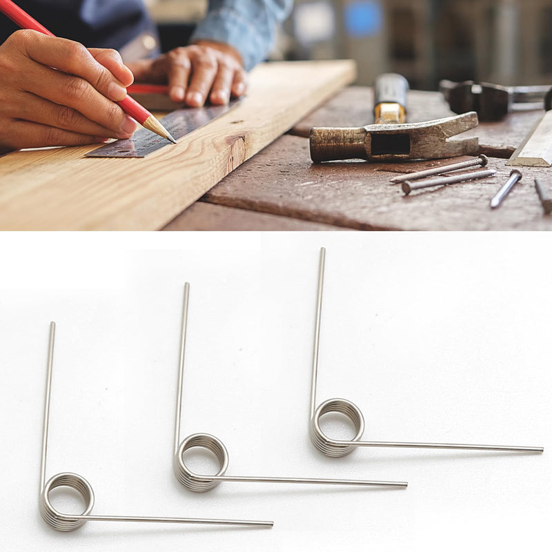 [Australia - AusPower] - 10Pcs Stainless Steel Small Torsion Spring 50Mm 90 Degree Torsional Spring 