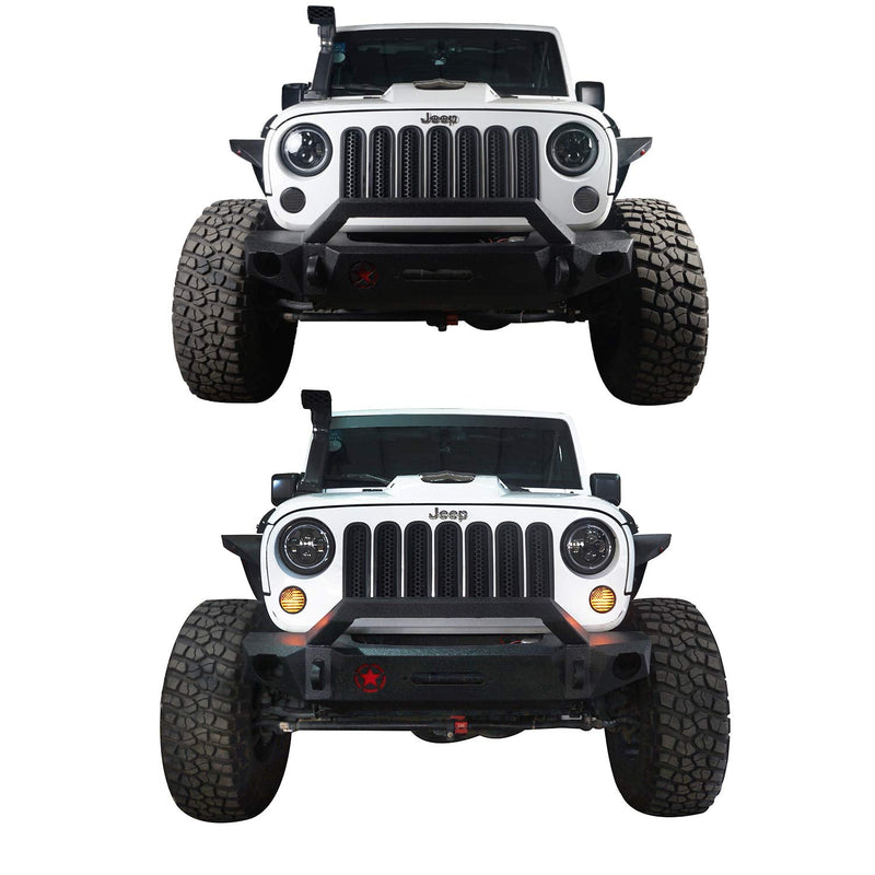 u-Box Wrangler JK US Flag Imaged LED Turn Signal Front Lights Amber LED Indicator Blinker for 2007-2018 Jeep Wrangler JK JKU Unlimited