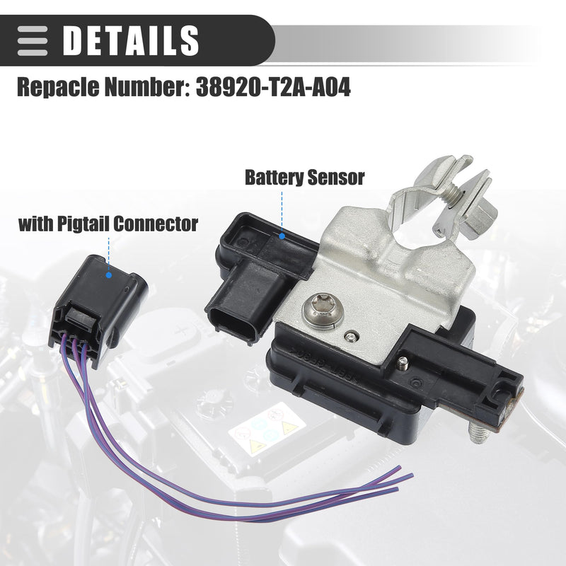 [Australia - AusPower] - Motoforti Battery Terminal with Pigtail Connector, for Honda Accord 2013-2017, Acura RLX, Current Sensor, Metal, No.38920T2AA04 