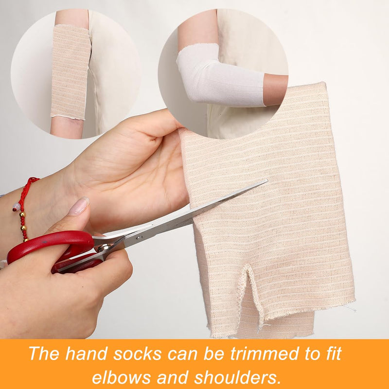[Australia - AusPower] - Tubular Stockinette, 4PCS Hand Socks for Splint Elastic Arm Cast Cover Gauze Sleeve Wrist Thumb Spica Stockinette Soft Tubular Bandage for Wrist Arm Leg Under Cast Wrap Skin Protection 