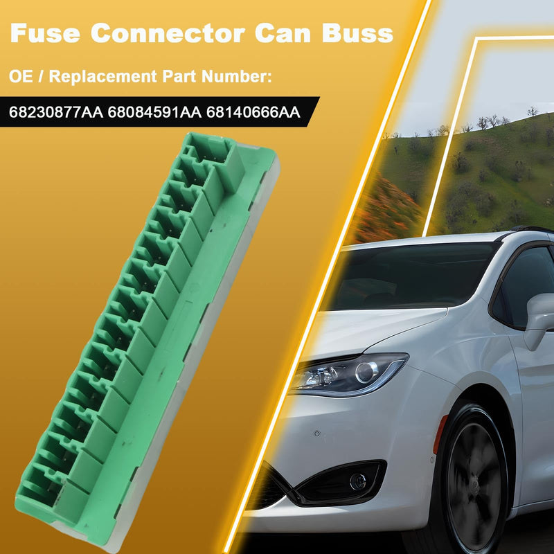 68230877AA Fuse Connector Can Buss Fit for Jeep Cherokee/Wrangler for Chrysler 200/300/Pacifica/Voyager for Dodge Ram/Charger/Challenger/Durango/Journey/Dart 2011-2025, Replace# 68084591AA 68140666AA 68230877AA