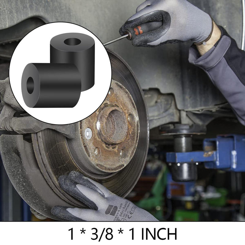 [Australia - AusPower] - 20Pcs Tear Resistant Multi-Purpose Rubber Spacer 1" OD x 3/8" ID x 1" Thick Rubber Bushing Solid Smooth Round Neoprene Rubber Washers for Car,Motor,Bars Accessories 20 
