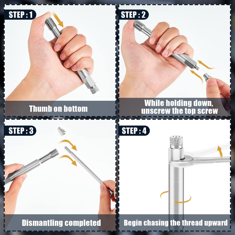 [Australia - AusPower] - 14 mm Back Tap Spark Plug Thread Repair Tool Limited Access Spark Plug Thread Spark Plug Thread Repair Kit, 5.22 x 0.57 Inch 
