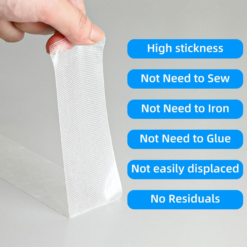 Double Sided Fabric Tape Heavy Duty, Double Stick Carpet Tape, Removable High Stickness Strong 2 Sided Tape for Clothes, Walls, Crafts, Rugs, Hem, Carpet, Woodworking, 2 Inch X 33FT 2inch X 33ft Roll