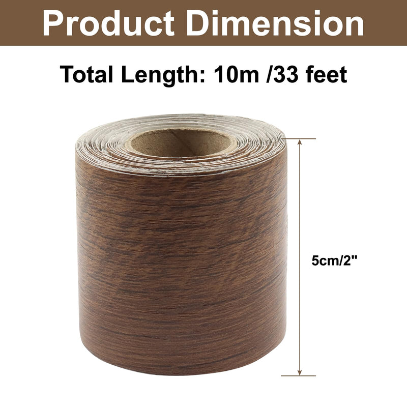 Hordion Wood Grain Repair Tape, 2" x 33ft Self Adhesive Repair Patch Tape for Furniture Cabinets Doors Windows Floors Handicraft DIY, Begonia Wood