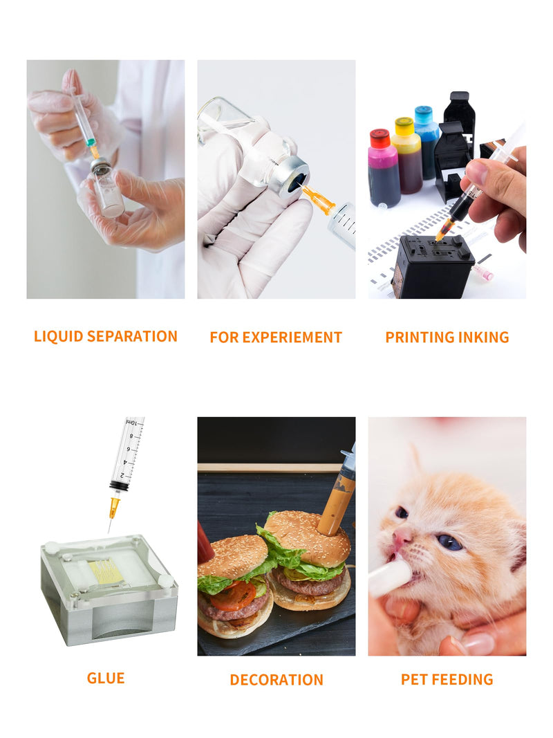[Australia - AusPower] - 100Pack 25 Gauge 0.5 Inch Disposable Luer Lock Accessories, Individually Wrapped 25 G-0.5”-13mm 100 