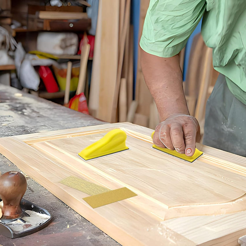 [Australia - AusPower] - VIBRATITE 61-Piece Sandpaper with 90 x 30 mm Sanding Block Set, Mini Sanding Tools 40/80/120/180/240/320 Assorted Grit Sand Pepier Sheet for Sanding and Polishing 61-Ge 