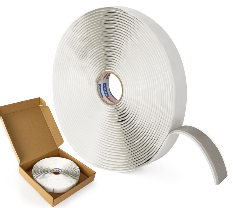 ADHES Premium Butyl Sealant Tape 1/2" x 30 'x 1/8" Gray Butyl Rubber Sealant Tape for RVs, Vehicles, Marine and Home Repair – Ideal for Headlights, Windows, Doors, and Windshields 1/2" x 1/8" x 30'