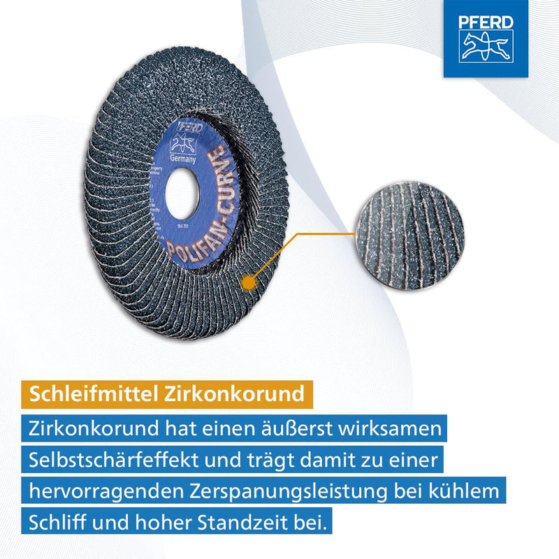 Pferde Tools 69398197 Serrated Washer Polifan Curve Pack of 2 | Diameter 125 mm, Width M (11 mm), Z40, SGP Steelox | 69398197 for Precise Fillet Seam Machining Width M (11 mm) 125 Millimeters