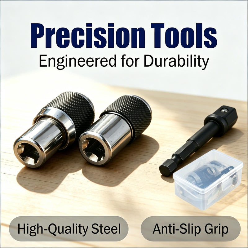 3 x 3/8 Drive Adjustable Tap Socket Spanner | Adapter, compact extension set, with steel ball joint, for cordless screwdriver drill